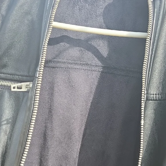 Blank NYC Black Faux Leather Jacket with Zipper - Picture 8 of 8